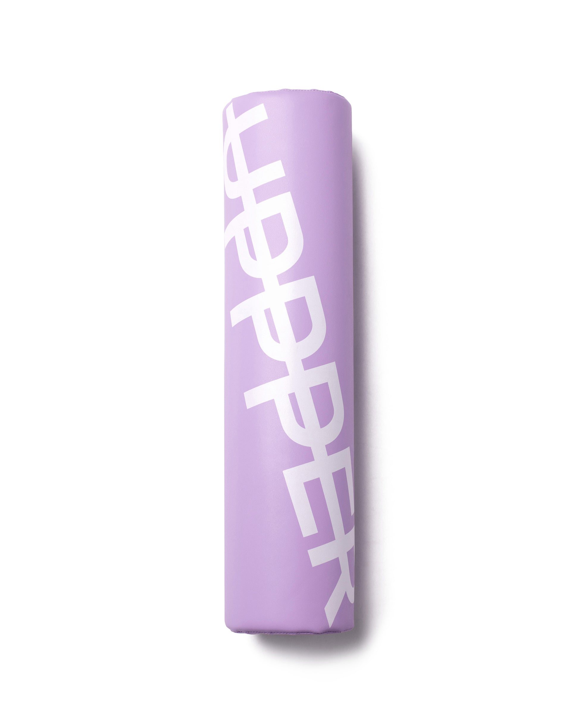 lavender uppper barbell pad 2.0 standing upright on white background