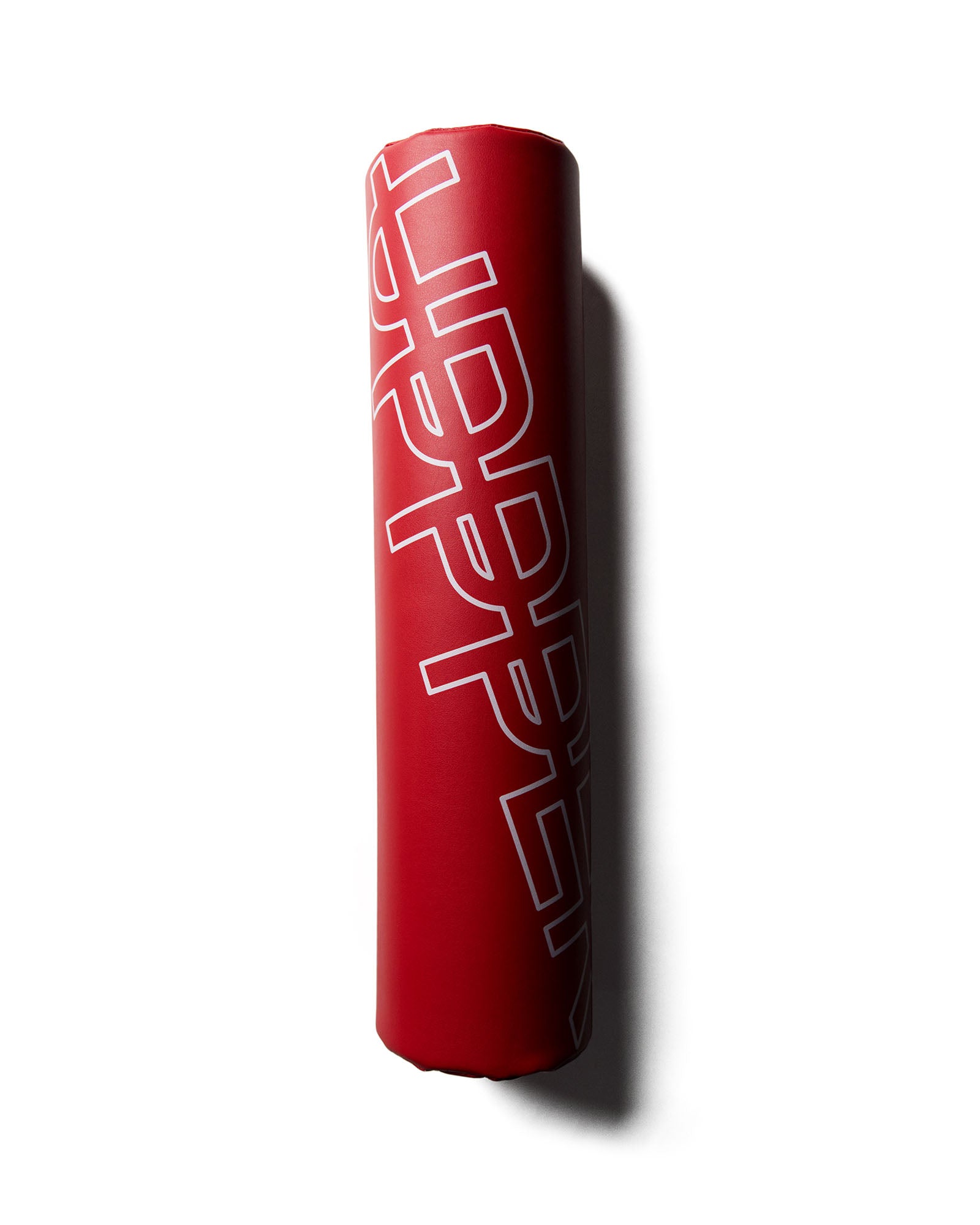 red uppper barbell pad with dense foam padding on white background