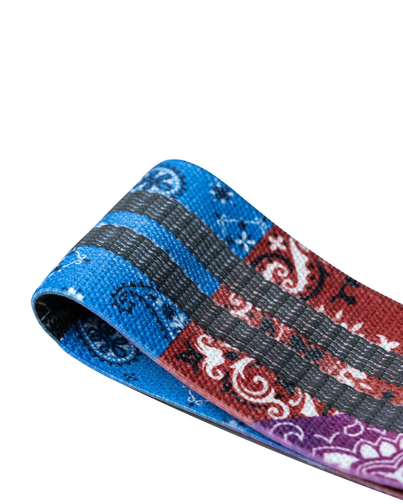 inside of bandana print uppper resistance band on white background