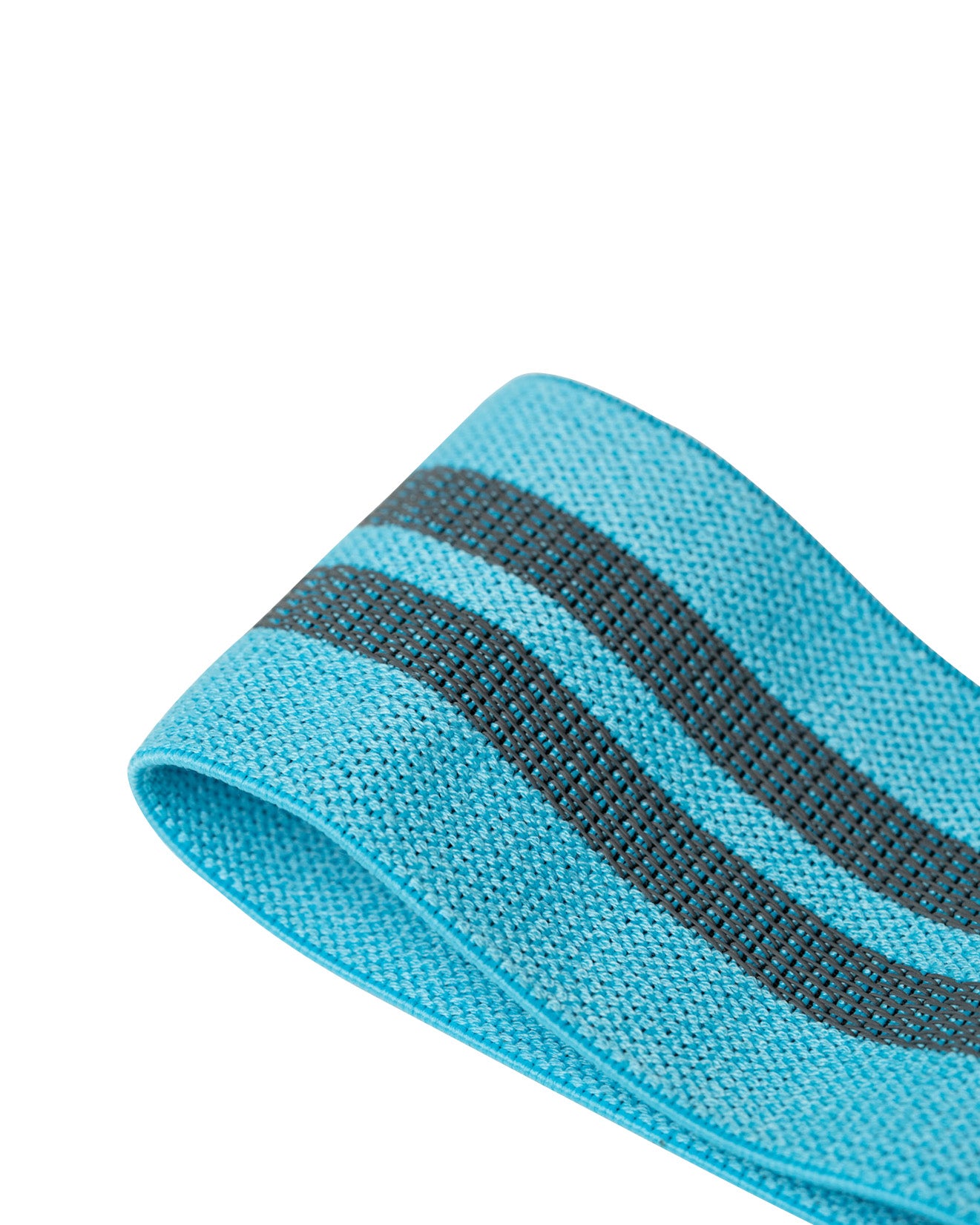 inside of blue uppper resistance band on white background
