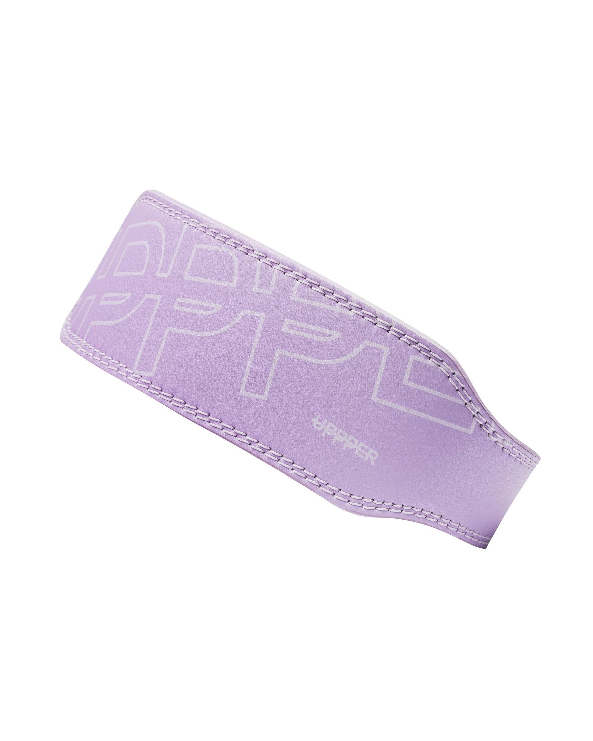 lavender uppper lifting belt shown at angle on white background