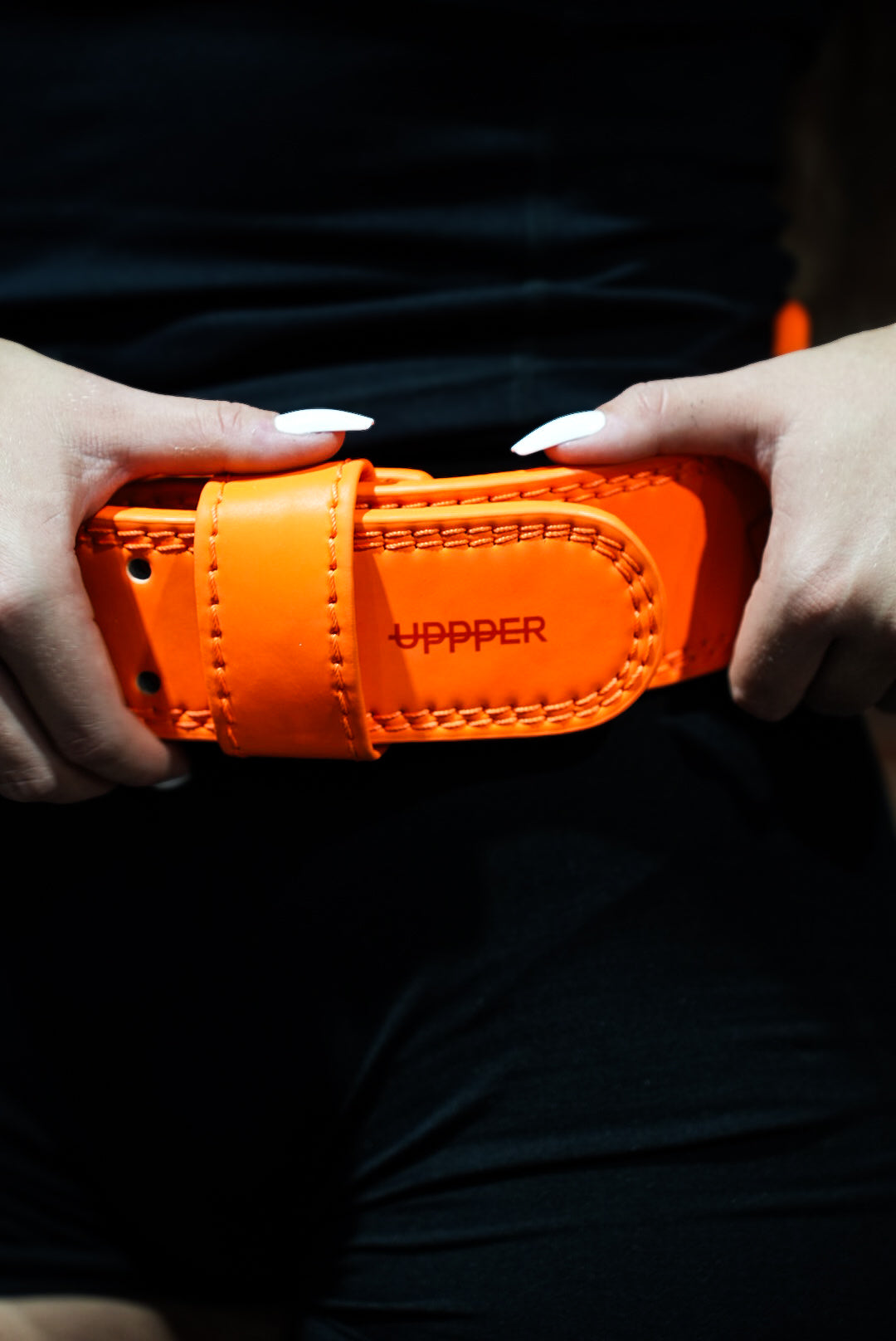 neon orange uppper lifting belt product detail