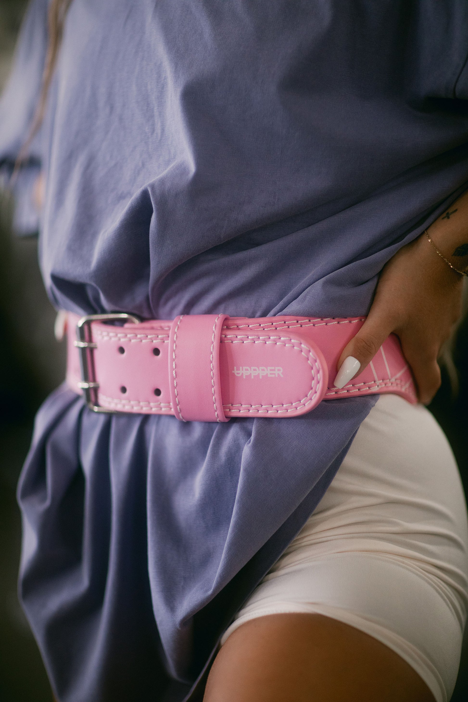 pink uppper lifting belt product detail