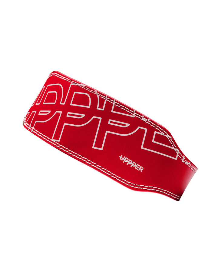 front part of uppper lifting belt red studio shot on white background