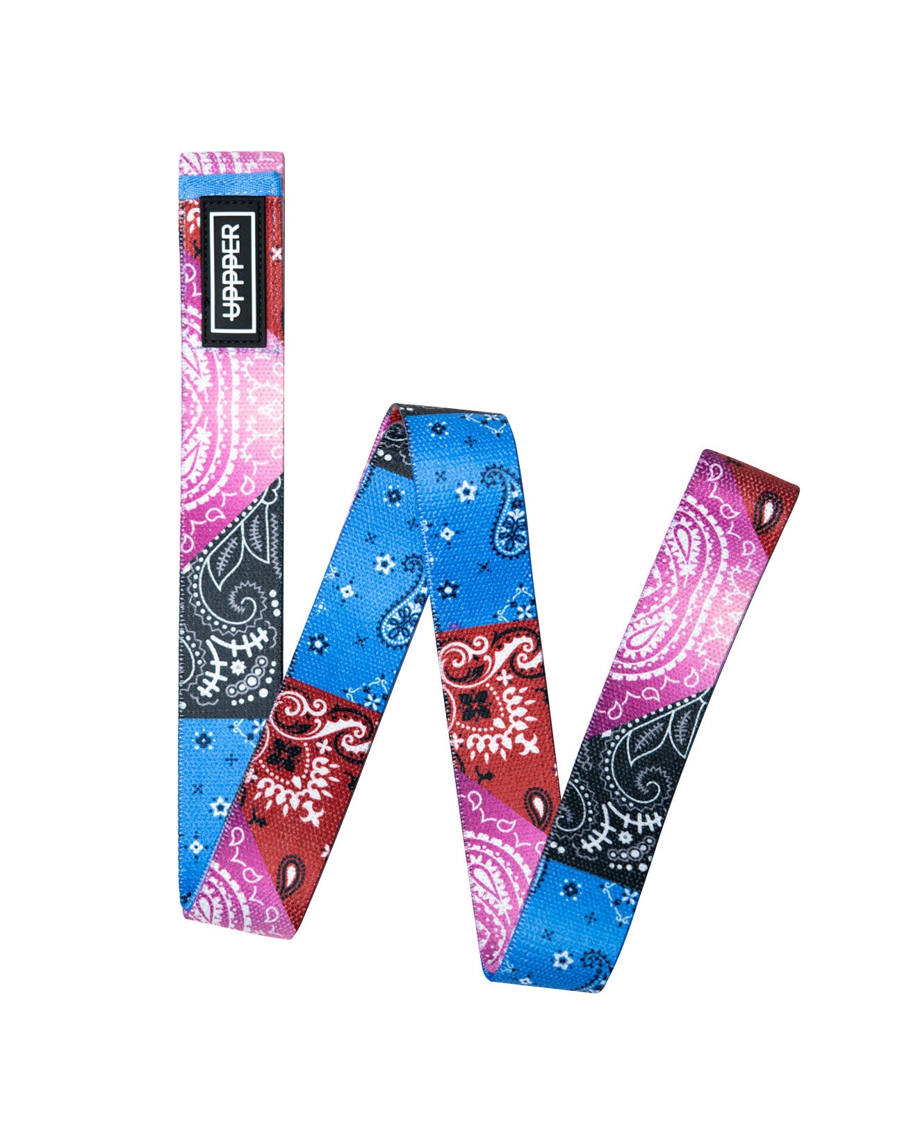bandana uppper long resistance band flat lay showing full length on white background