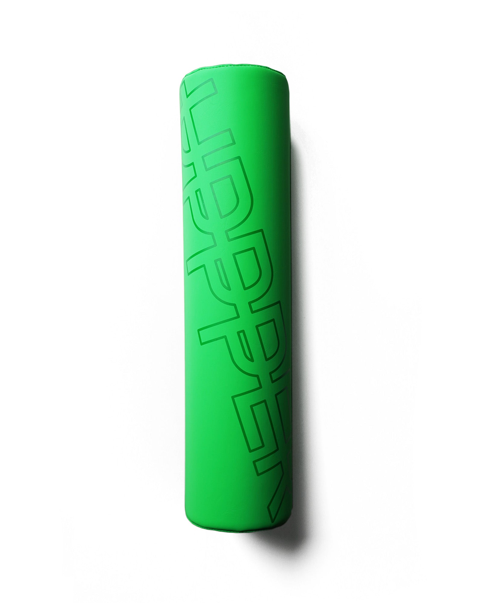neon green uppper barbell pad with dense foam padding on white background